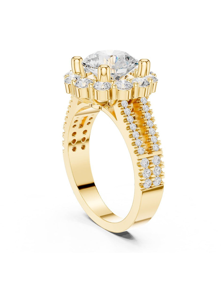 Anillo de compromiso - halo - AMORE399-RD-LG
