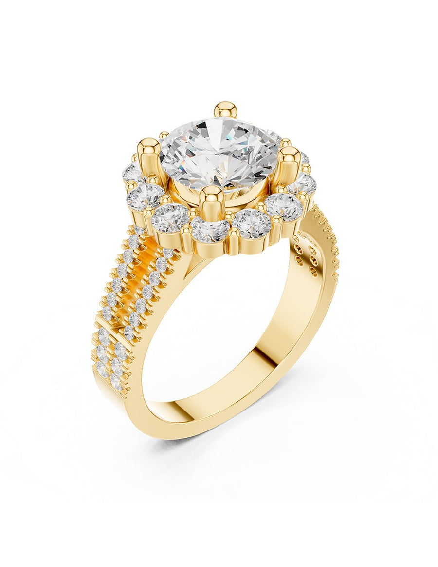 Anillo de compromiso - halo - AMORE399-RD-LG