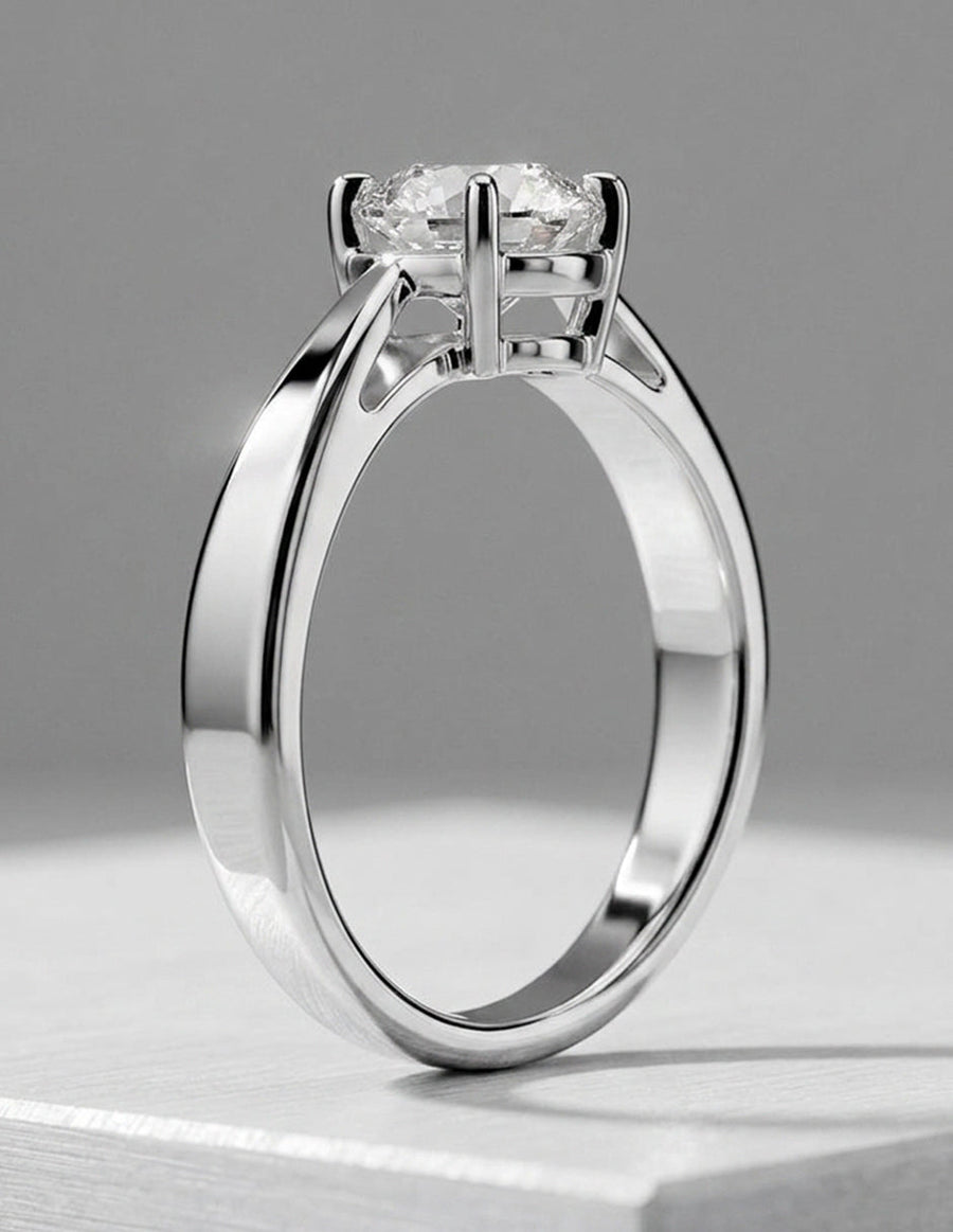 Anillo de Compromiso - solitario - AMORE40-RD-CZ