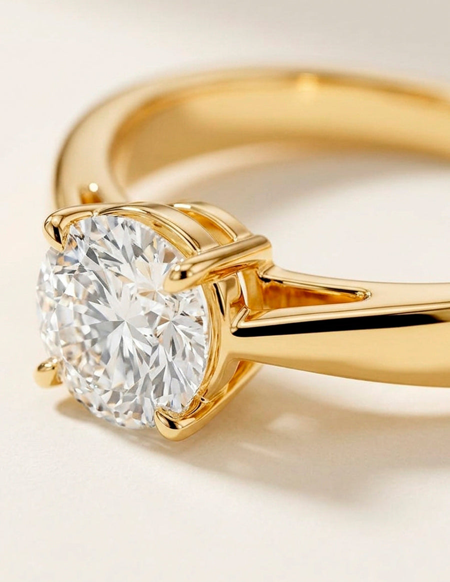Anillo de Compromiso - solitario - AMORE40-RD-CZ