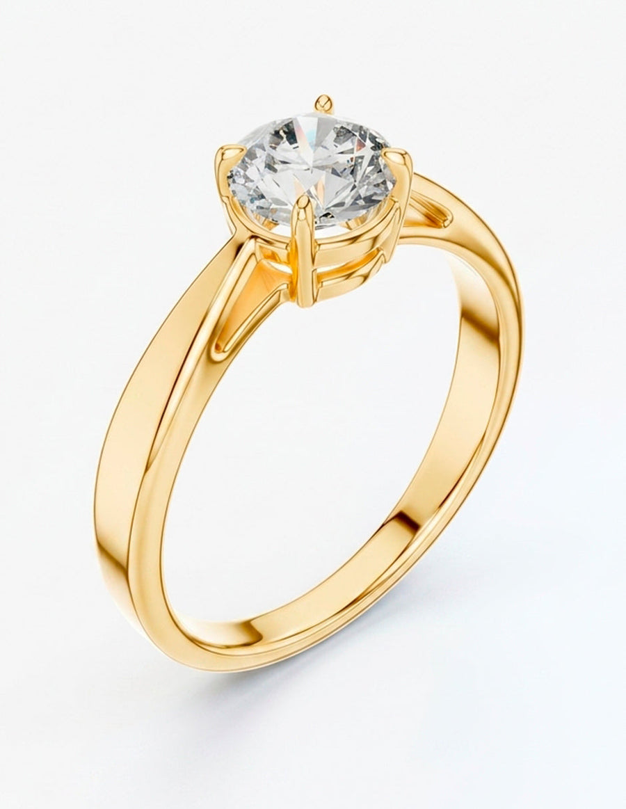 Anillo de Compromiso - solitario - AMORE40-RD-CZ