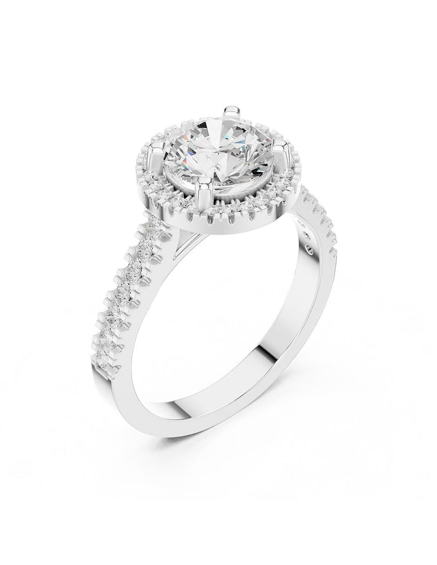 Anillo de compromiso - halo - AMORE400-RD-LG