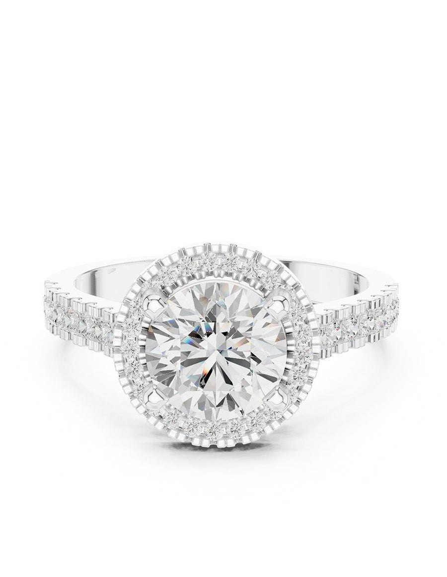 Anillo de compromiso - halo - AMORE400-RD-LG