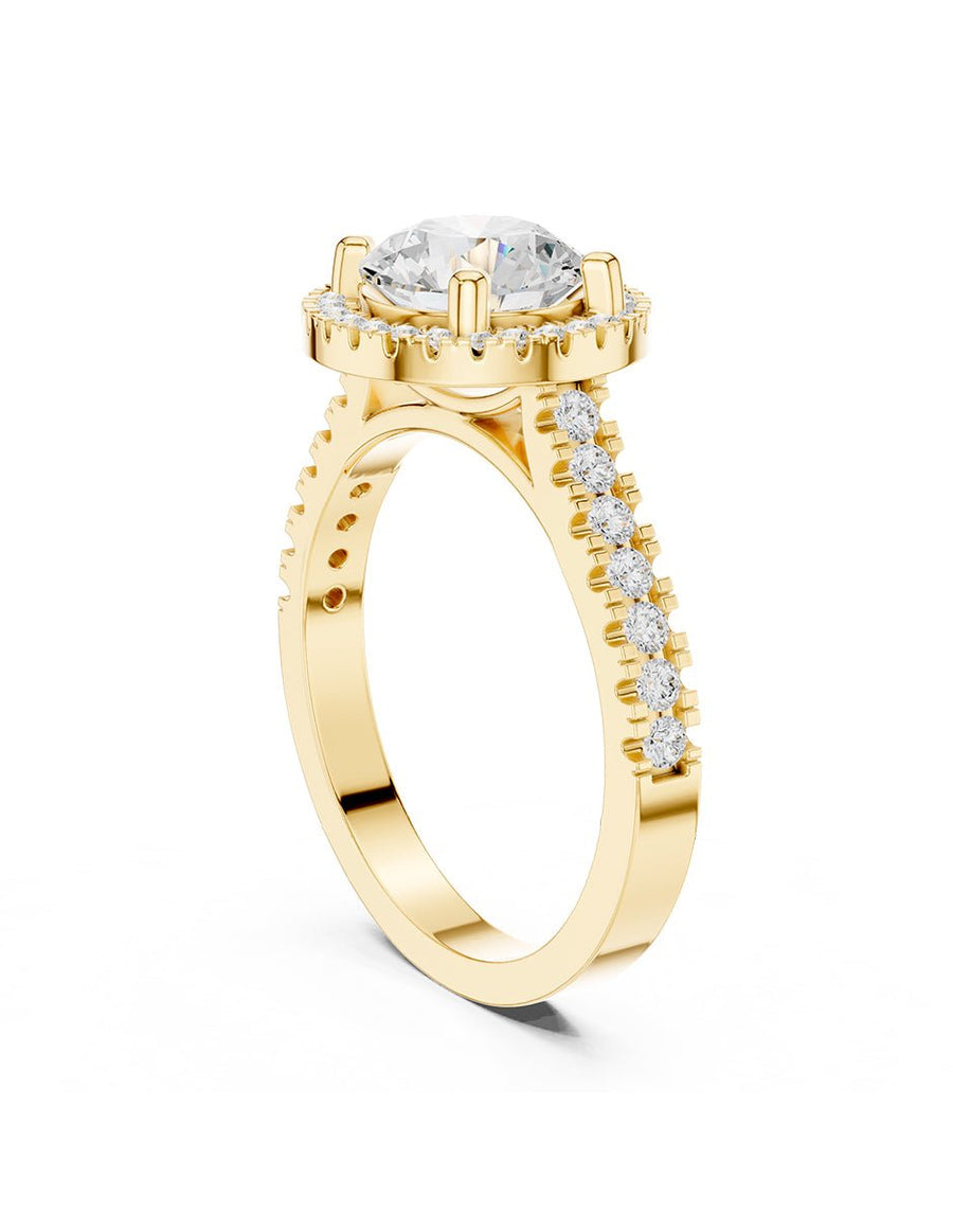 Anillo de compromiso - halo - AMORE400-RD-LG