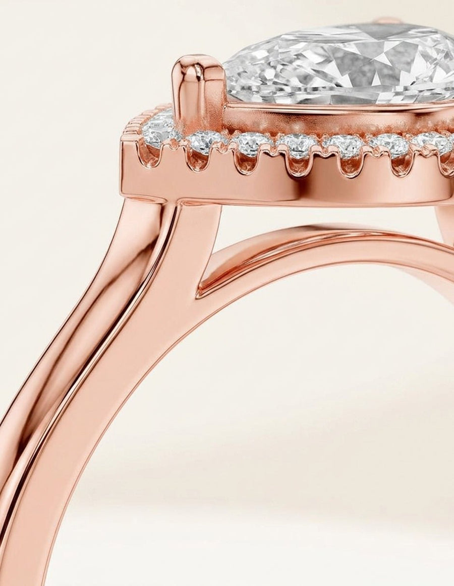 Anillo de compromiso - halo - AMORE401-PE-LG