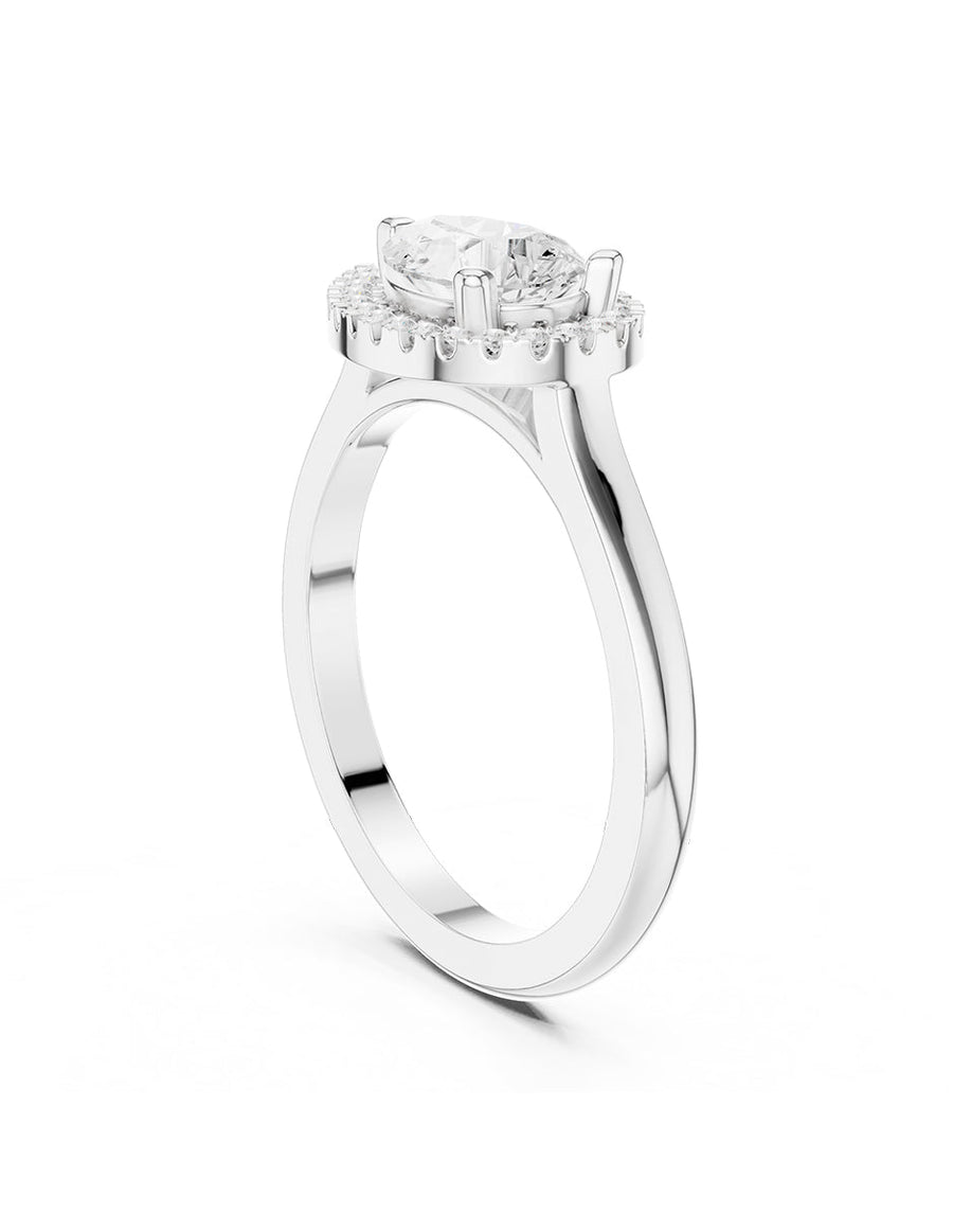 Anillo de compromiso - halo - AMORE401-PE-LG