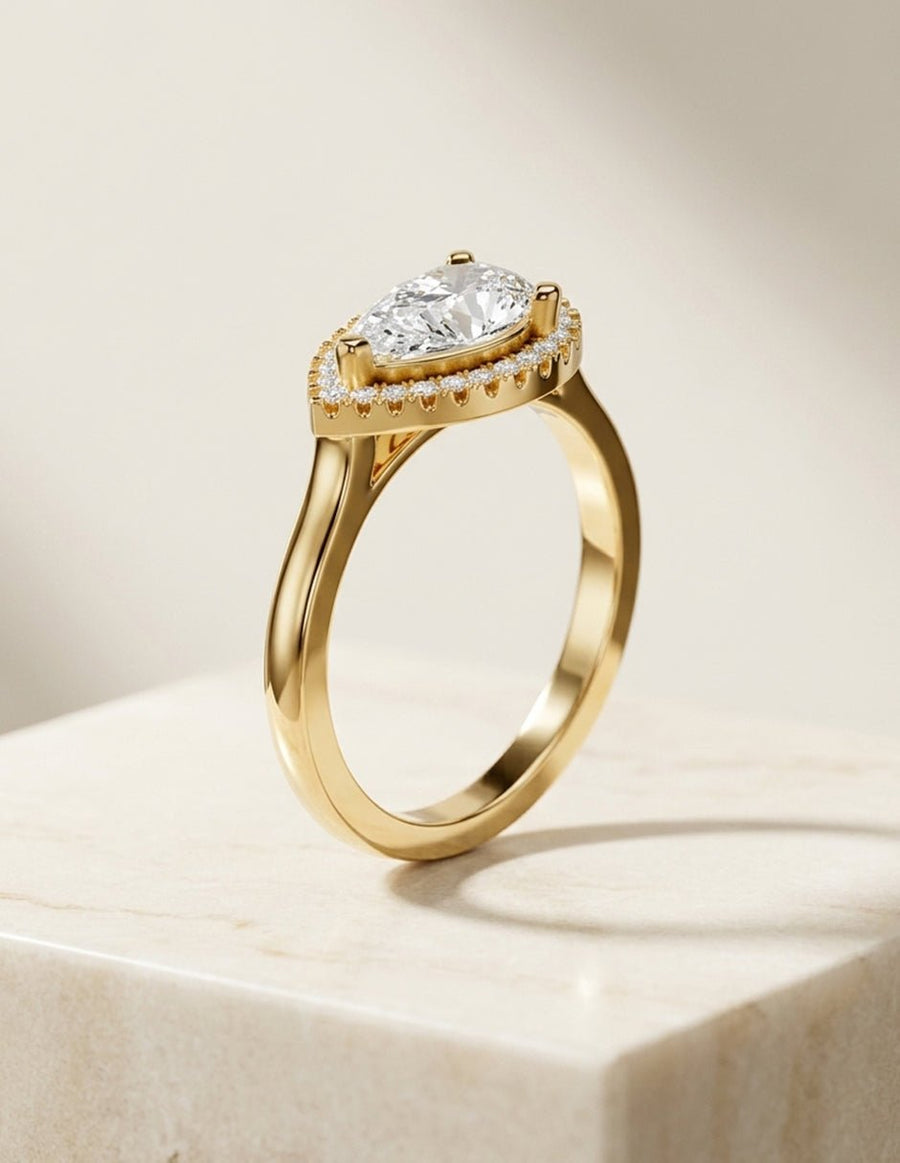 Anillo de compromiso - halo - AMORE401-PE-LG