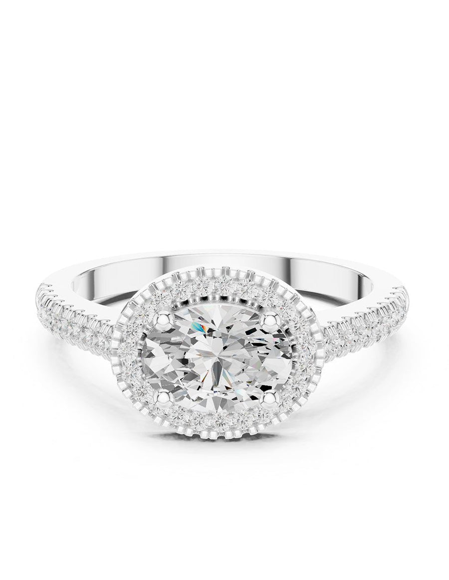 Anillo de compromiso - halo - AMORE402-OV-LG