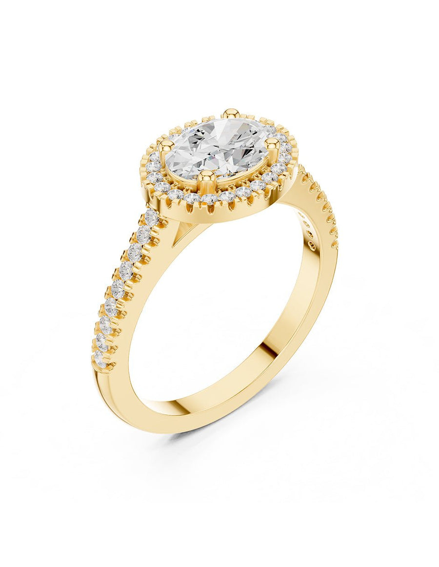 Anillo de compromiso - halo - AMORE402-OV-LG