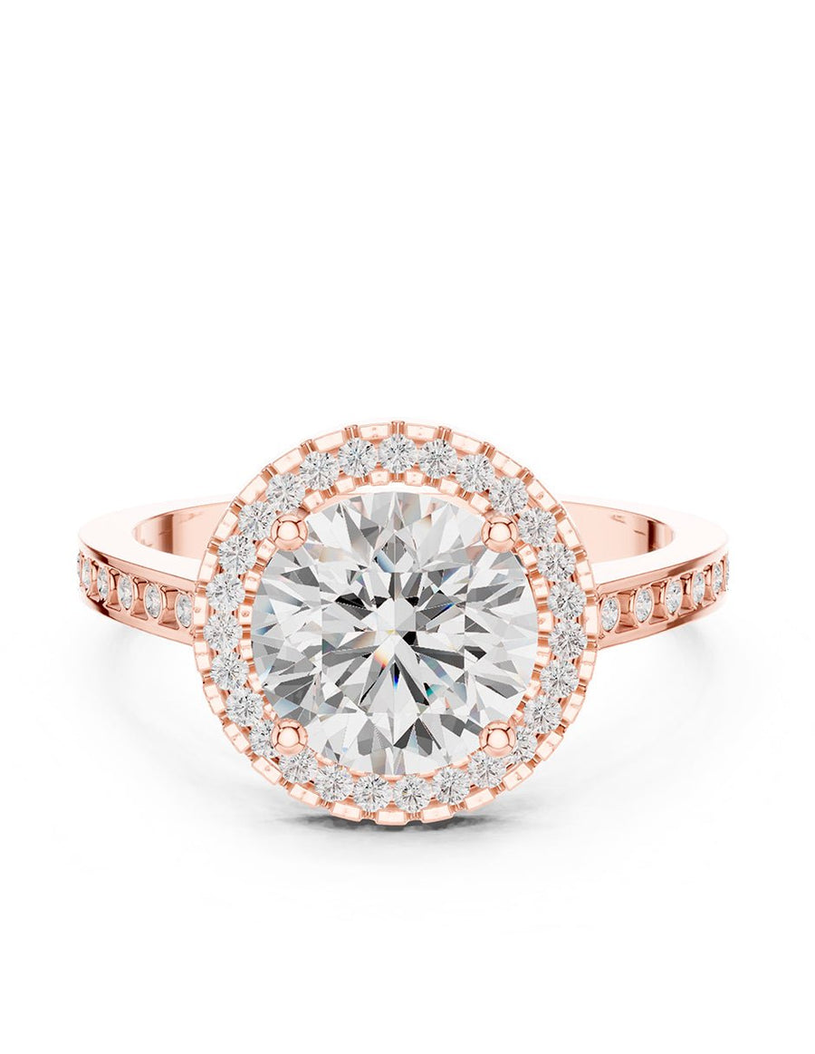 Anillo de compromiso - halo - AMORE403-RD-LG