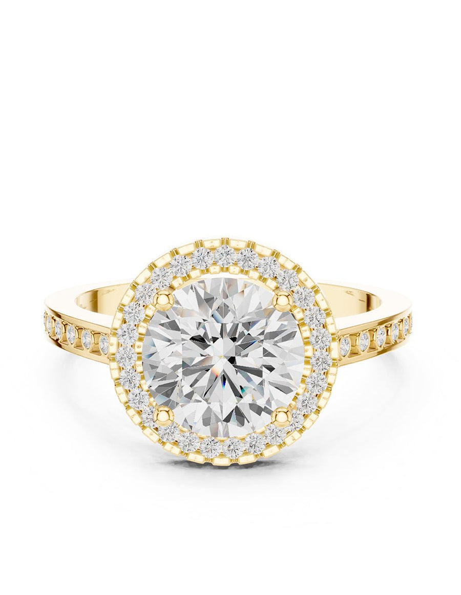 Anillo de compromiso - halo - AMORE403-RD-LG