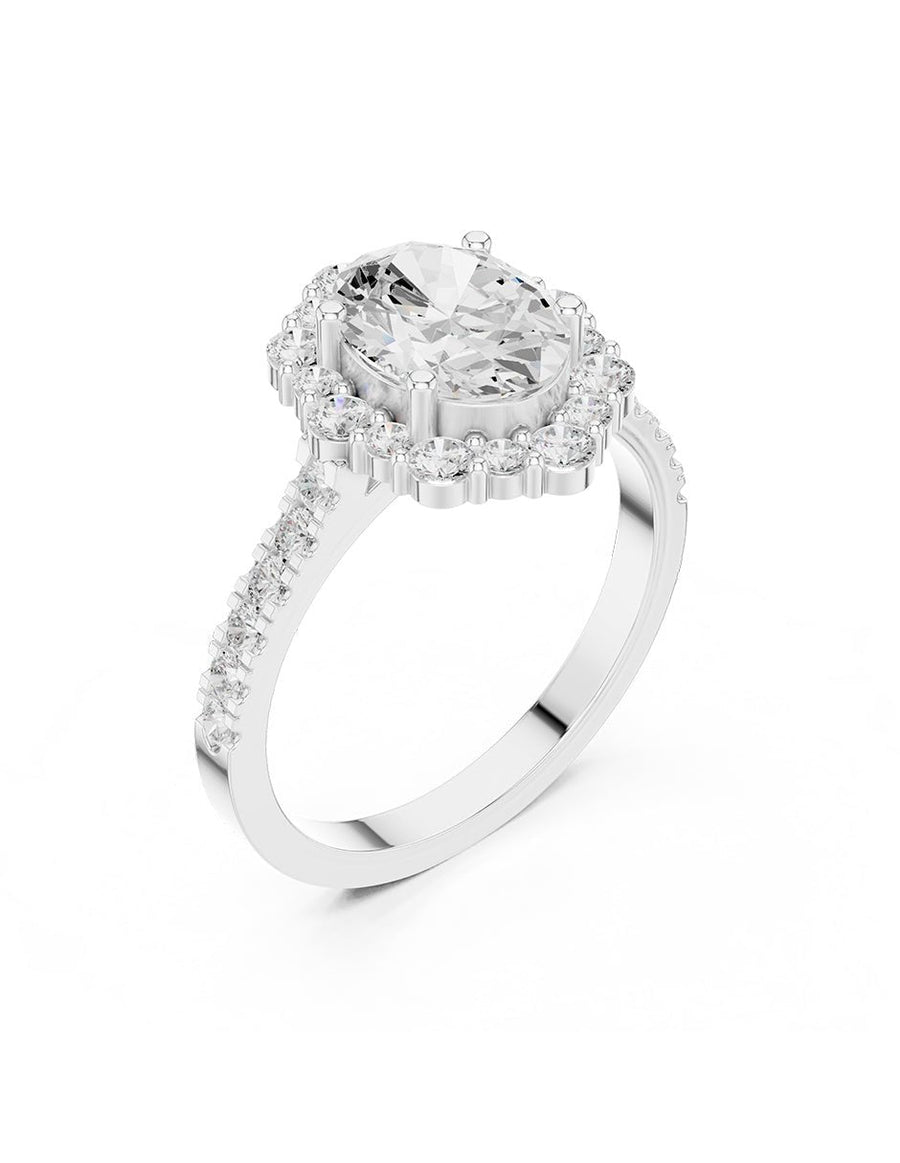Anillo de compromiso - halo - AMORE405-OV-LG