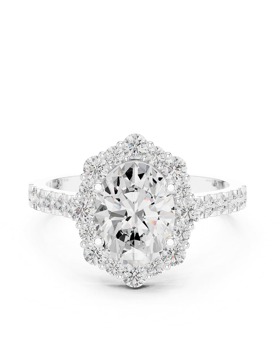 Anillo de compromiso - halo - AMORE405-OV-LG