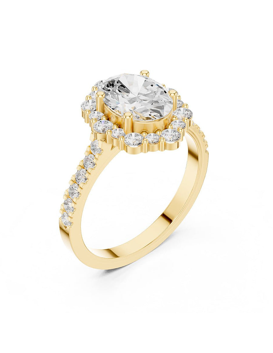 Anillo de compromiso - halo - AMORE405-OV-LG