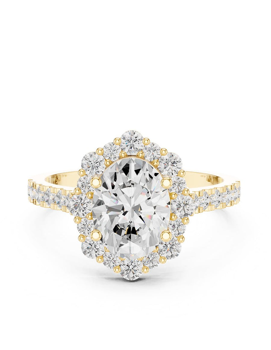 Anillo de compromiso - halo - AMORE405-OV-LG