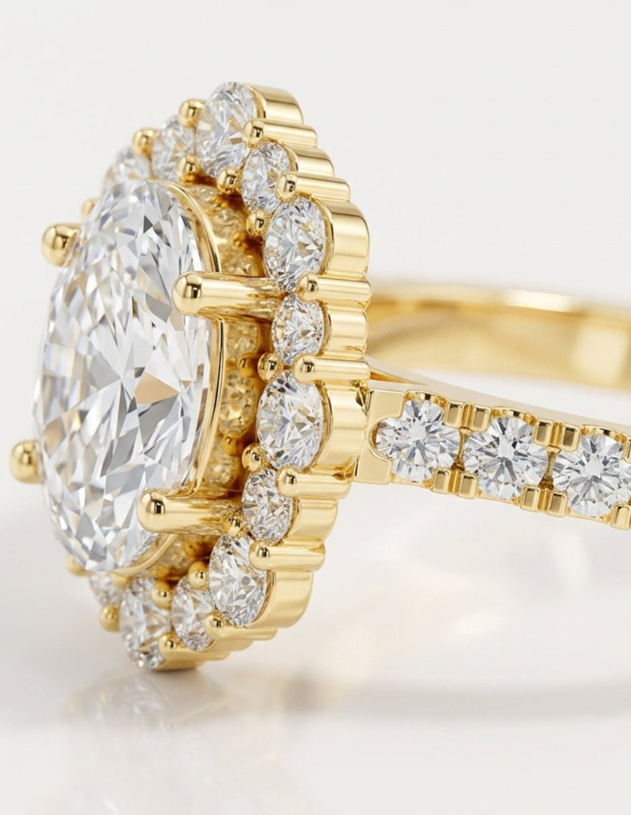 Anillo de compromiso - halo - AMORE405-OV-LG