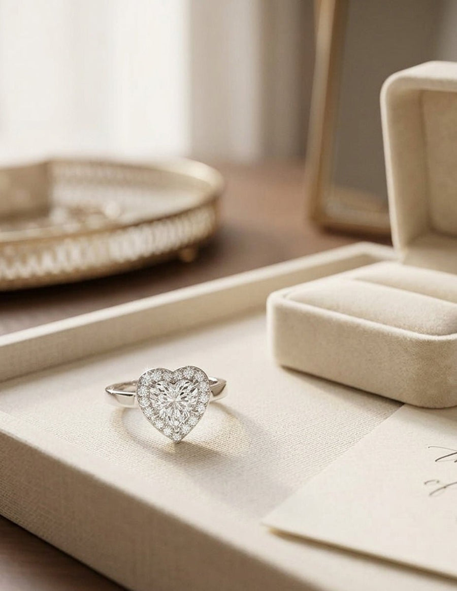 Anillo de compromiso - halo - AMORE407-HE-LG