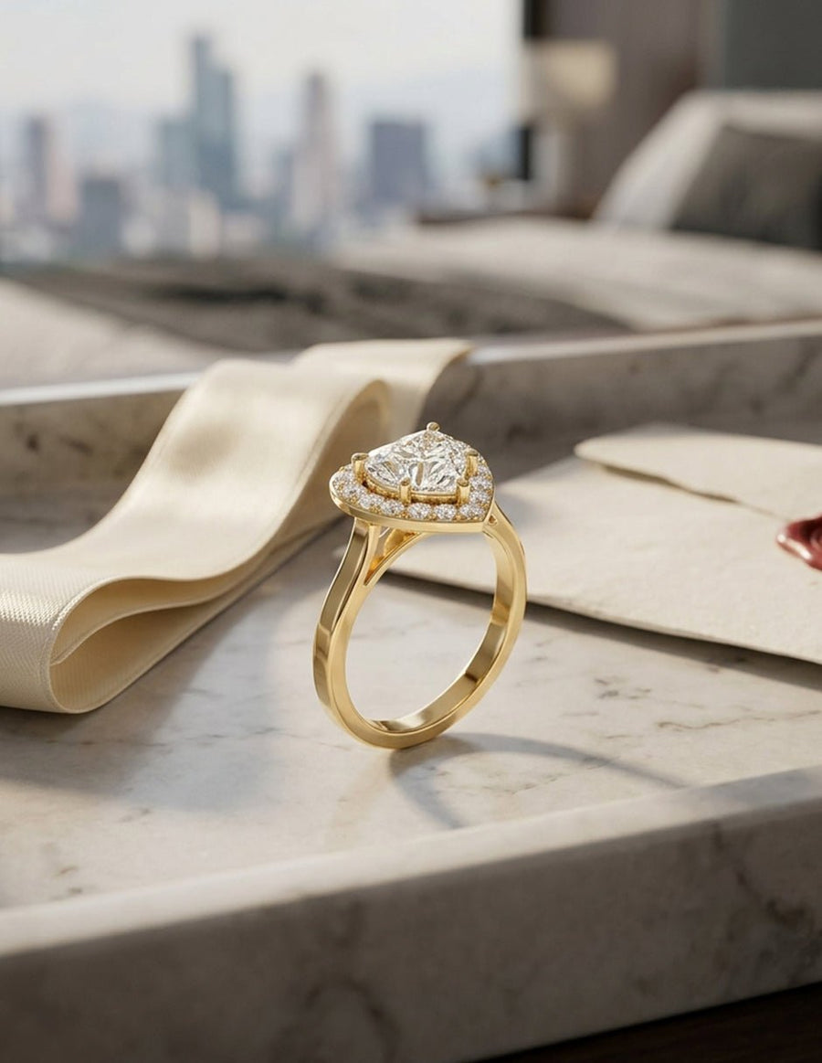 Anillo de compromiso - halo - AMORE407-HE-LG