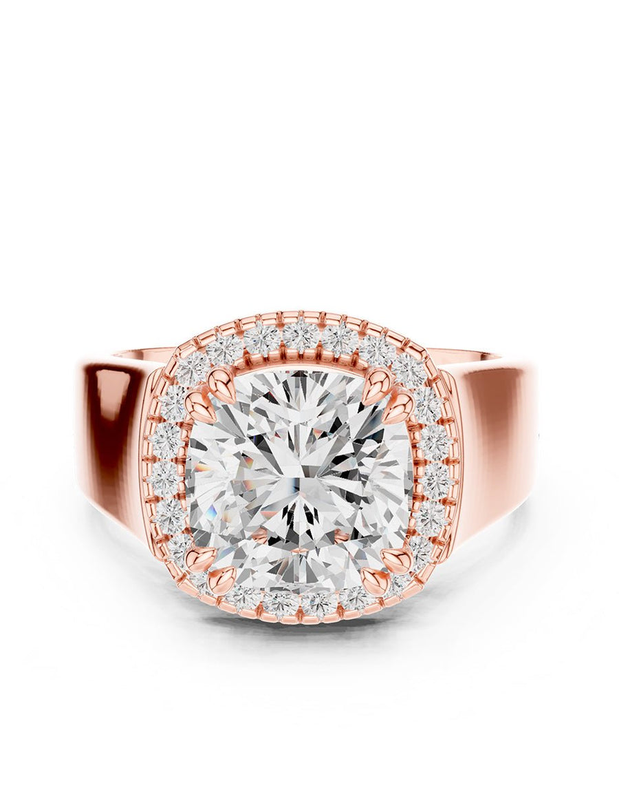 Anillo de compromiso - halo - AMORE408-CU-LG