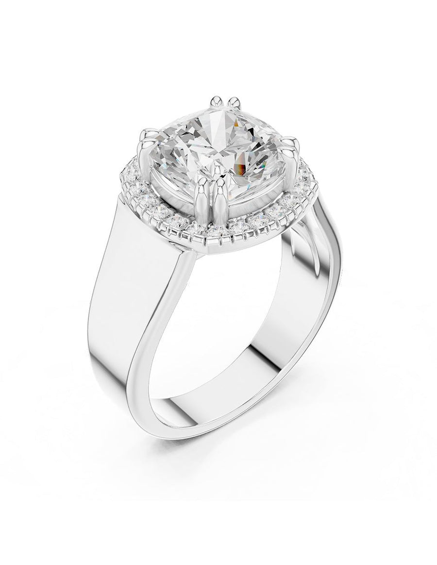 Anillo de compromiso - halo - AMORE408-CU-LG