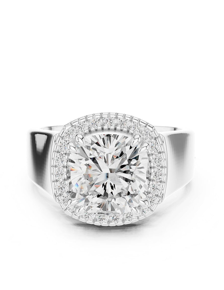Anillo de compromiso - halo - AMORE408-CU-LG