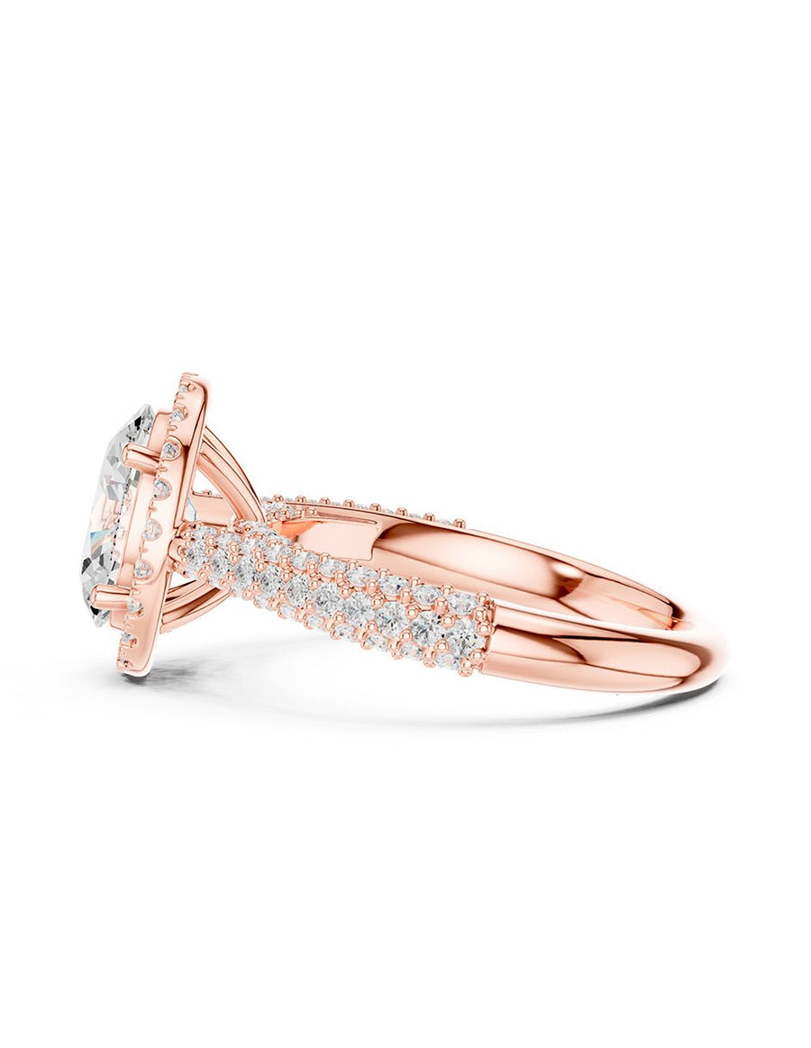 Anillo de compromiso - halo - AMORE409-OV-LG
