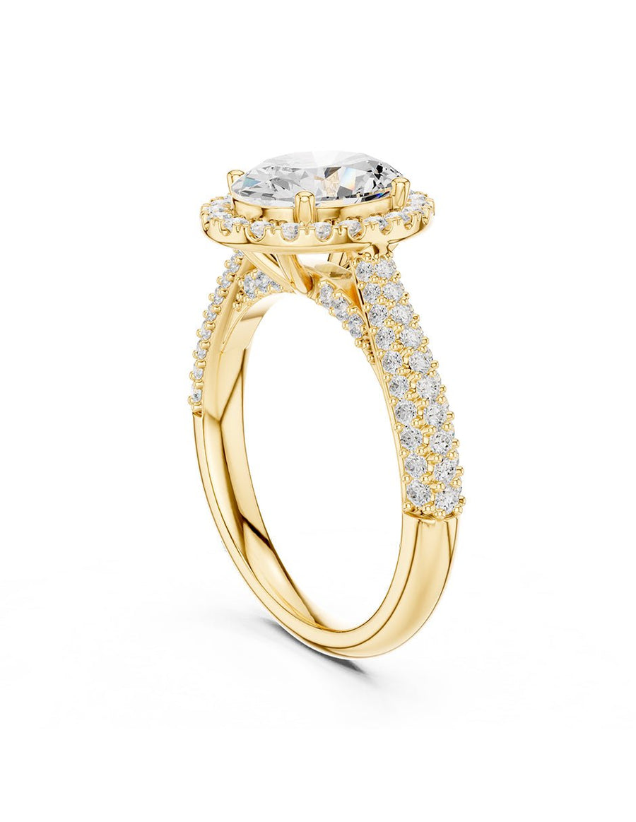 Anillo de compromiso - halo - AMORE409-OV-LG