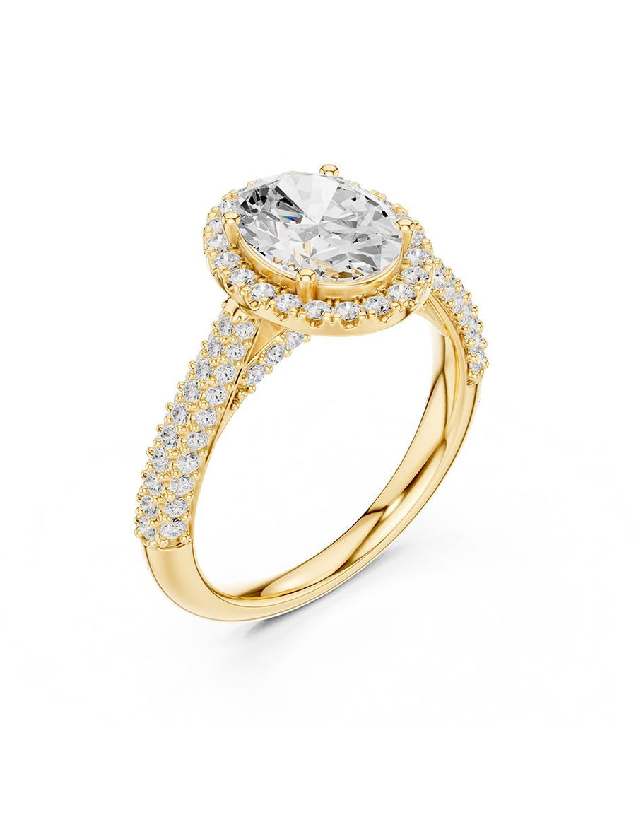 Anillo de compromiso - halo - AMORE409-OV-LG