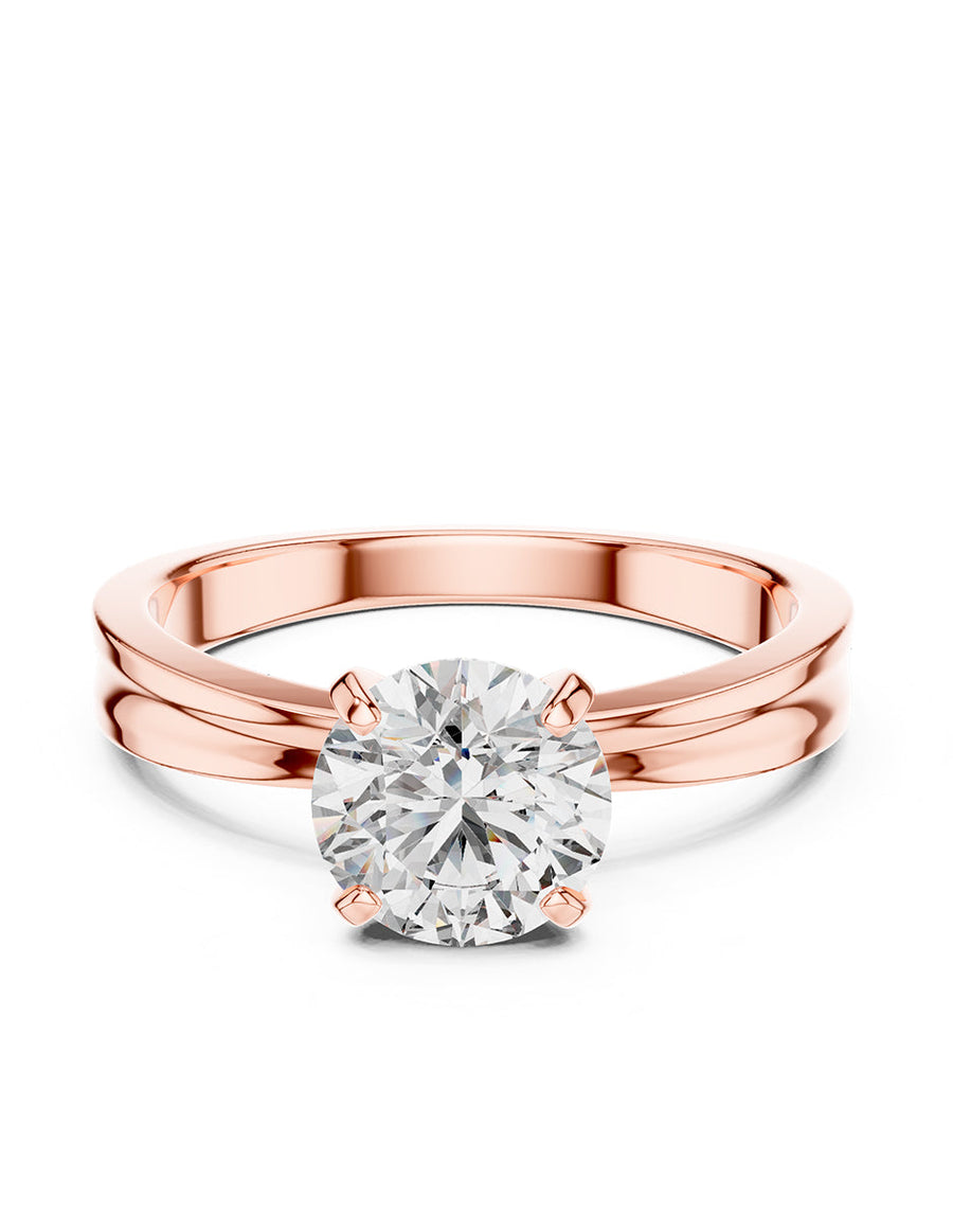 Anillo de Compromiso - solitario - AMORE41-RD-CZ