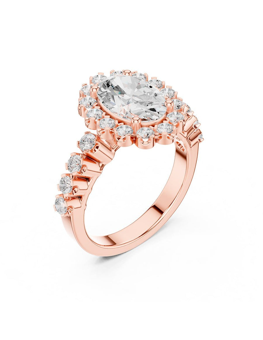 Anillo de compromiso - halo - AMORE410-OV-LG