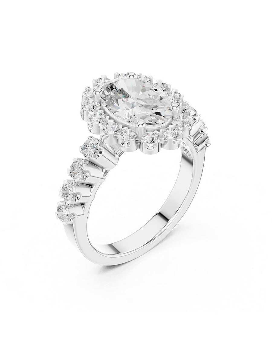 Anillo de compromiso - halo - AMORE410-OV-LG