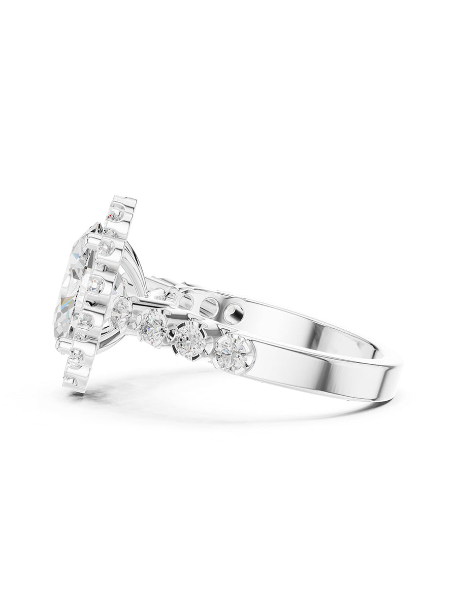 Anillo de compromiso - halo - AMORE410-OV-LG