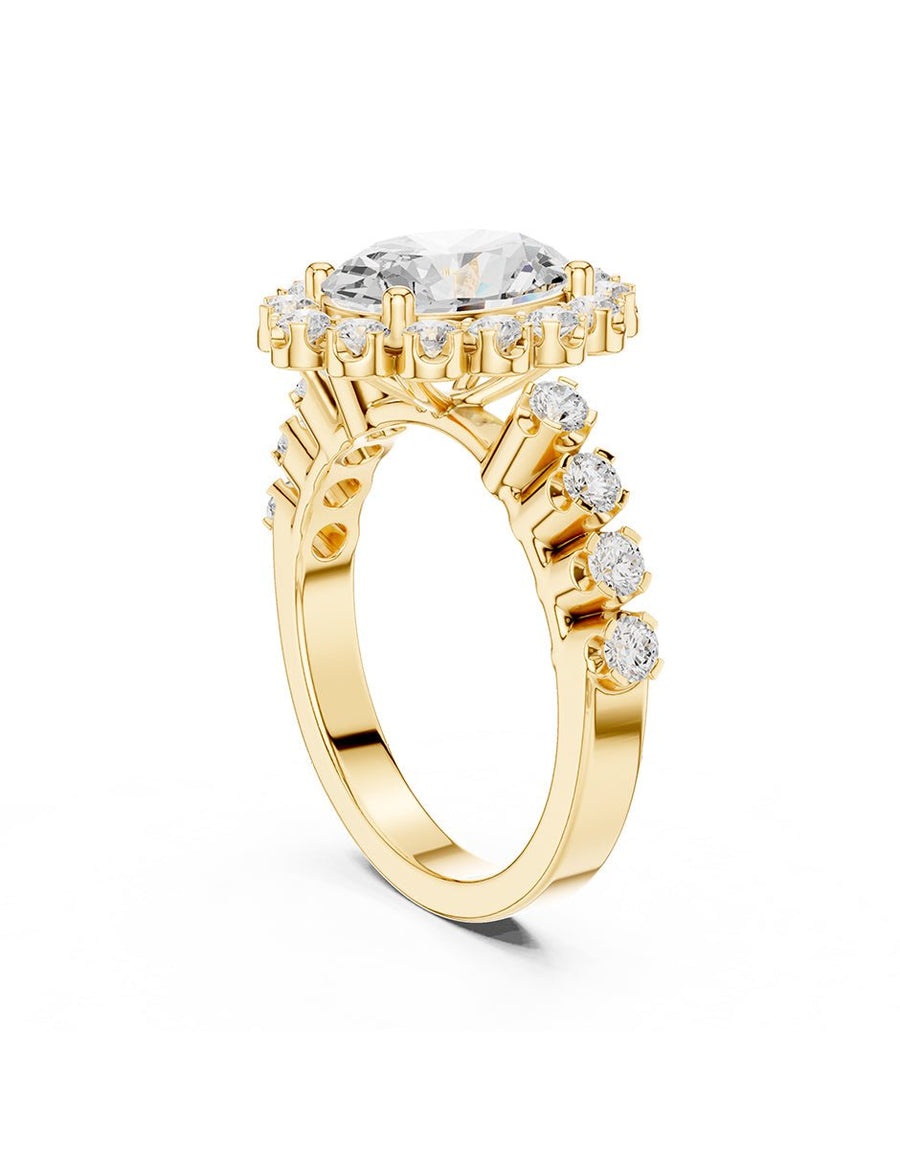 Anillo de compromiso - halo - AMORE410-OV-LG
