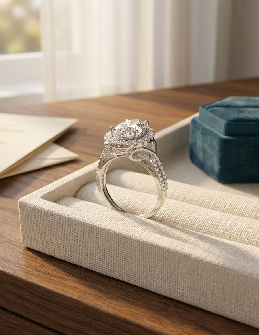 Anillo de compromiso - halo - AMORE411-PE-LG