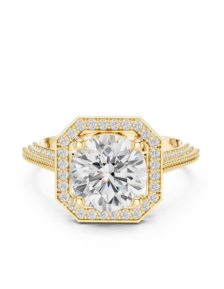 Anillo de compromiso - halo - AMORE412-RD-LG
