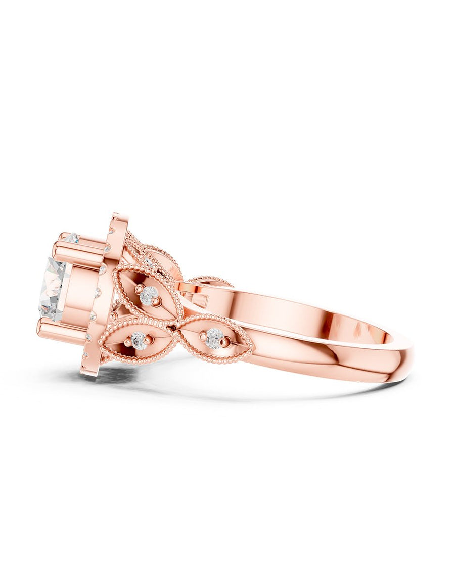 Anillo de compromiso - halo - AMORE413-RD-LG