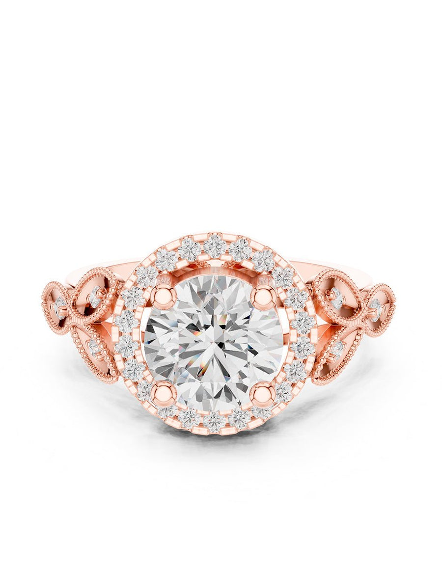 Anillo de compromiso - halo - AMORE413-RD-LG