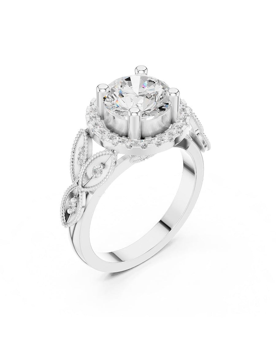 Anillo de compromiso - halo - AMORE413-RD-LG