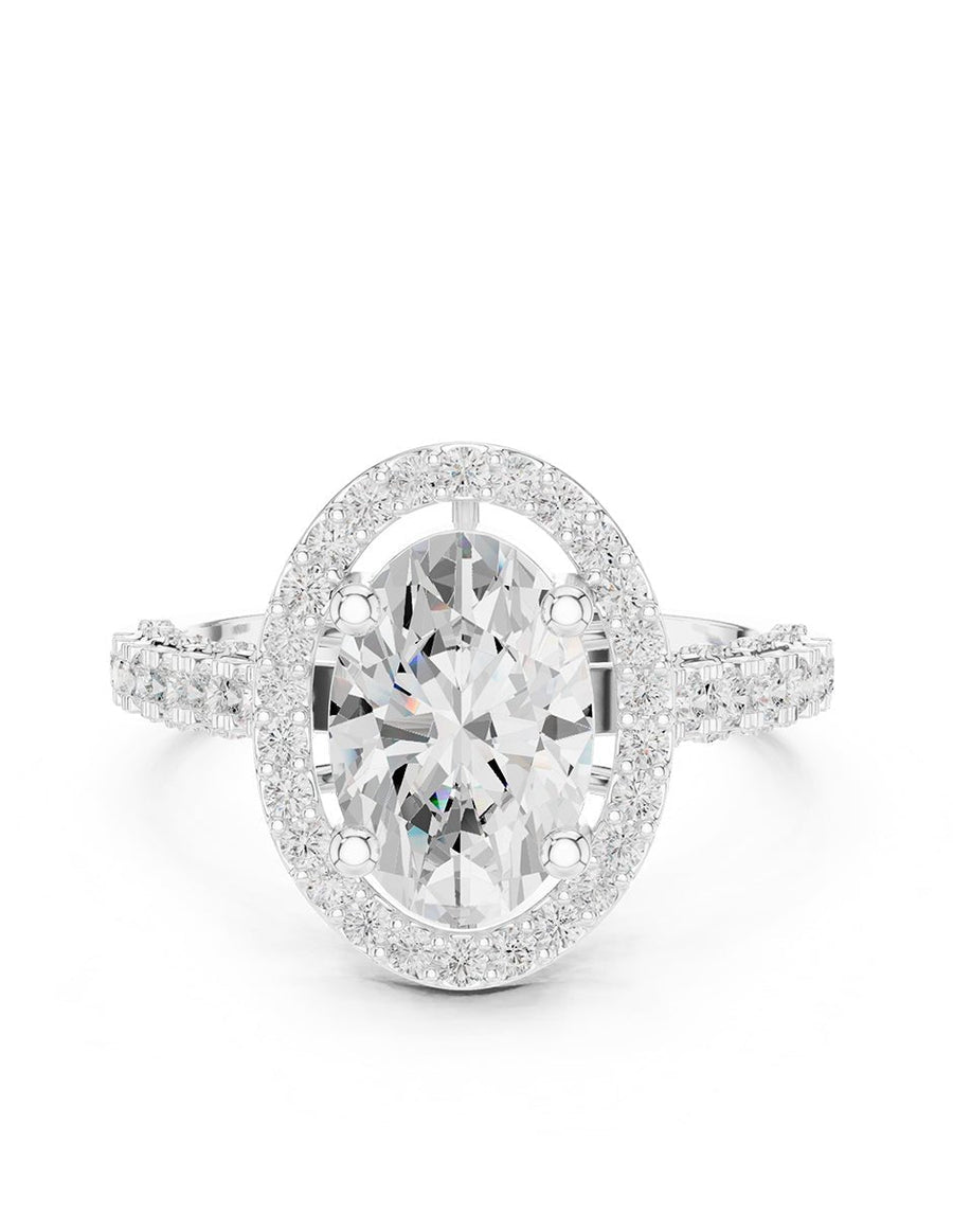 Anillo de compromiso - halo - AMORE414-OV-LG