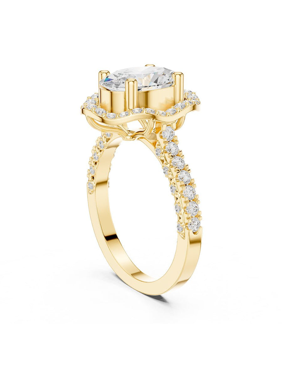 Anillo de compromiso - halo - AMORE414-OV-LG