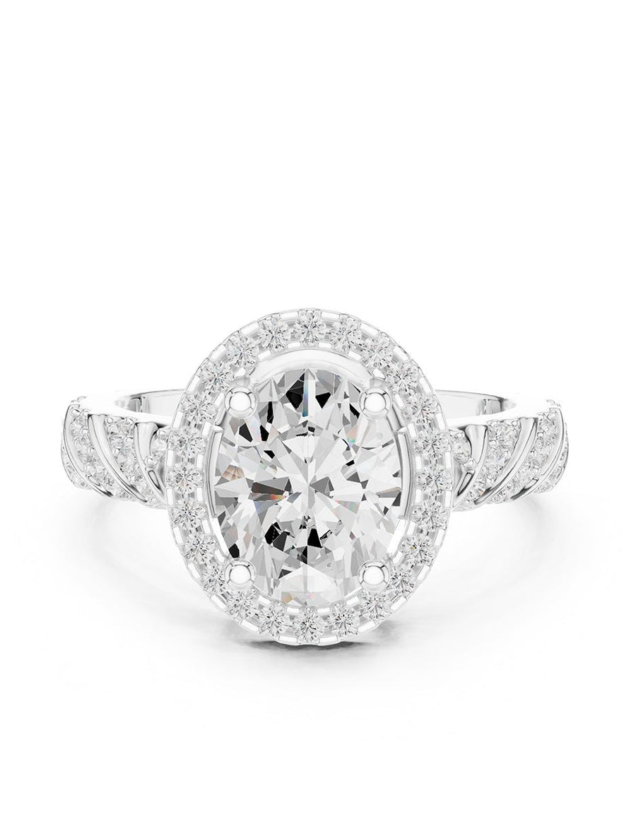Anillo de compromiso - halo - AMORE415-OV-LG
