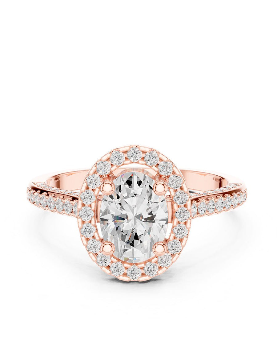 Anillo de compromiso - halo - AMORE416-OV-LG