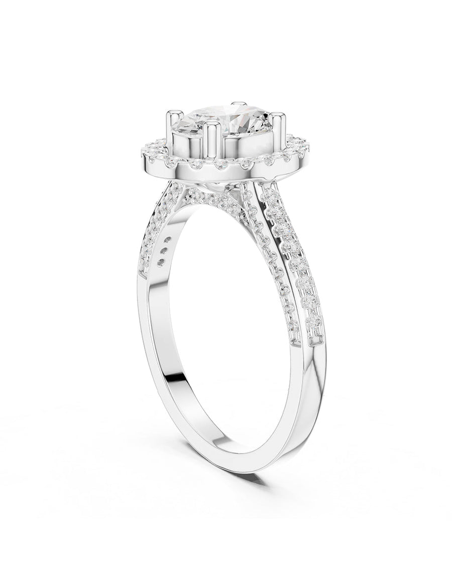 Anillo de compromiso - halo - AMORE416-OV-LG