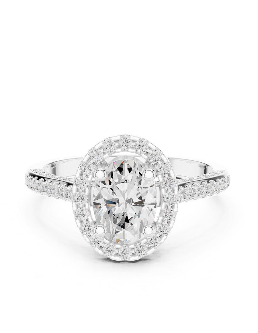 Anillo de compromiso - halo - AMORE416-OV-LG