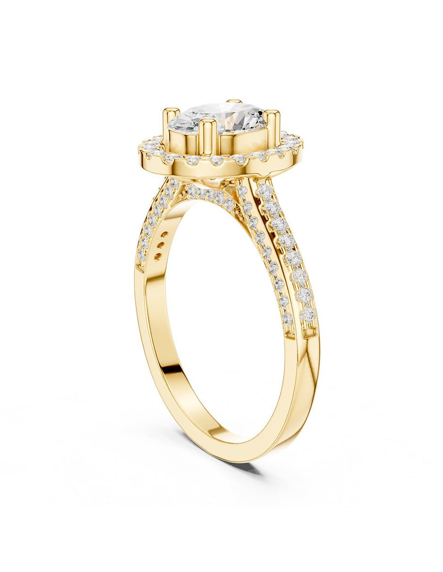 Anillo de compromiso - halo - AMORE416-OV-LG