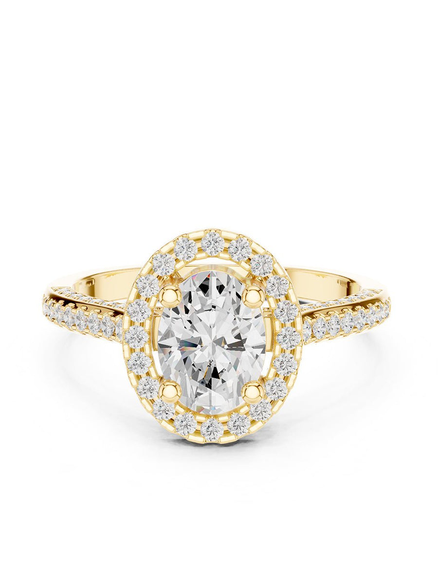 Anillo de compromiso - halo - AMORE416-OV-LG