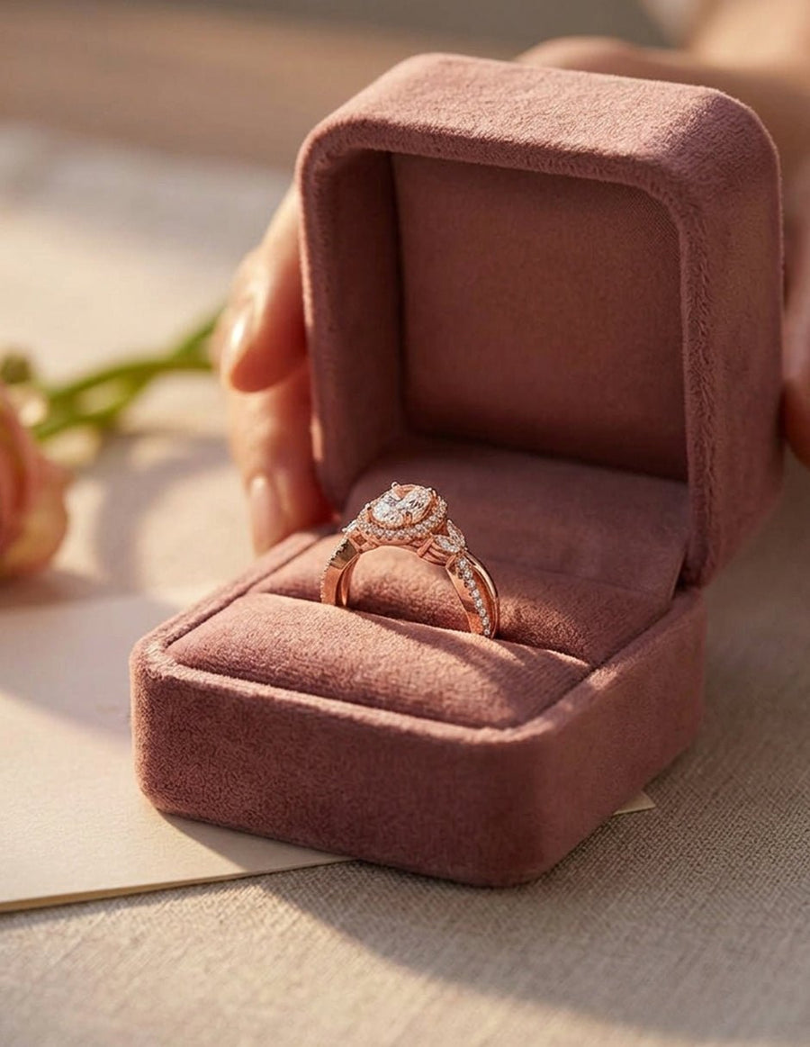Anillo de compromiso - halo - AMORE417-OV-LG