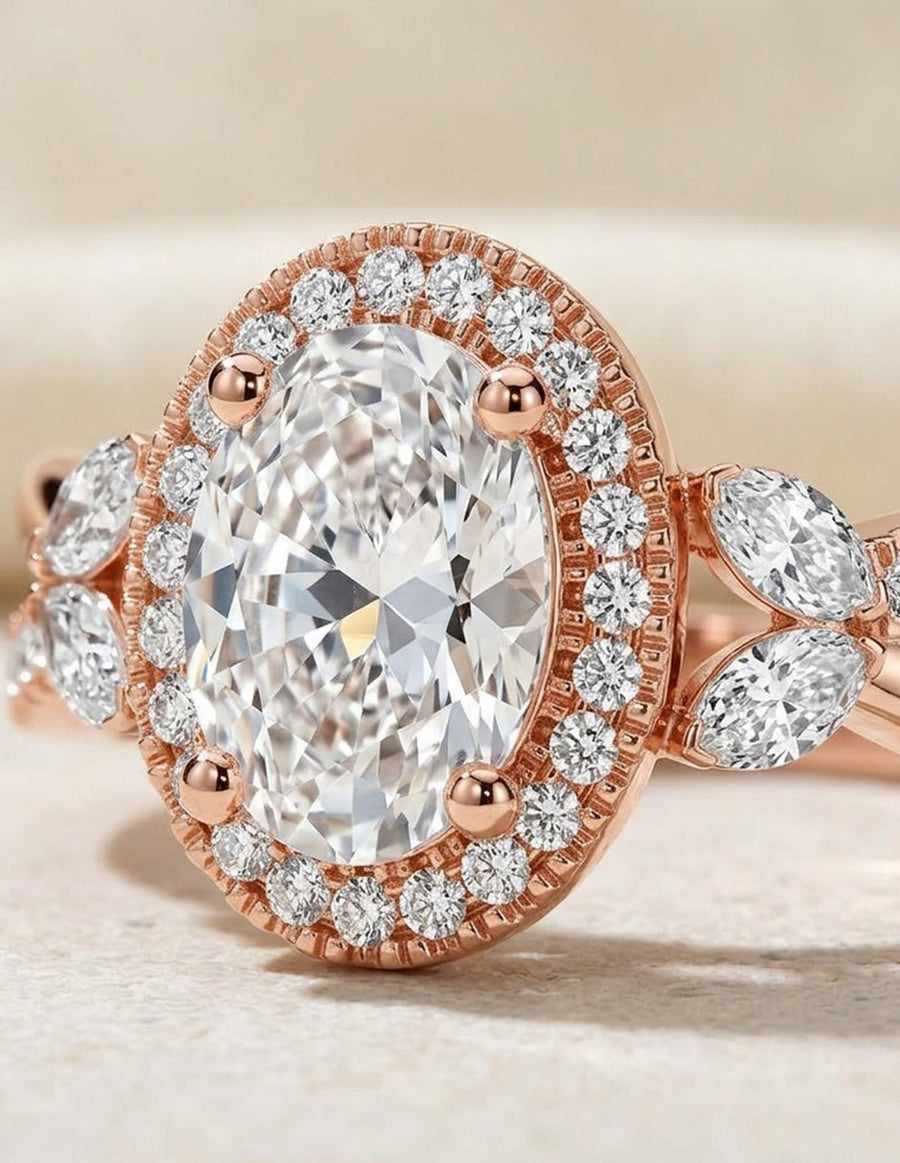 Anillo de compromiso - halo - AMORE417-OV-LG