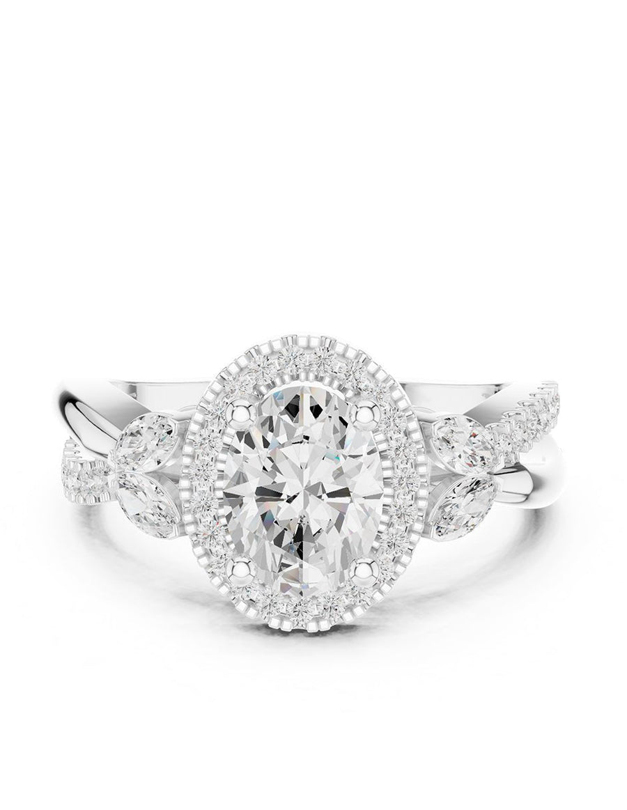 Anillo de compromiso - halo - AMORE417-OV-LG