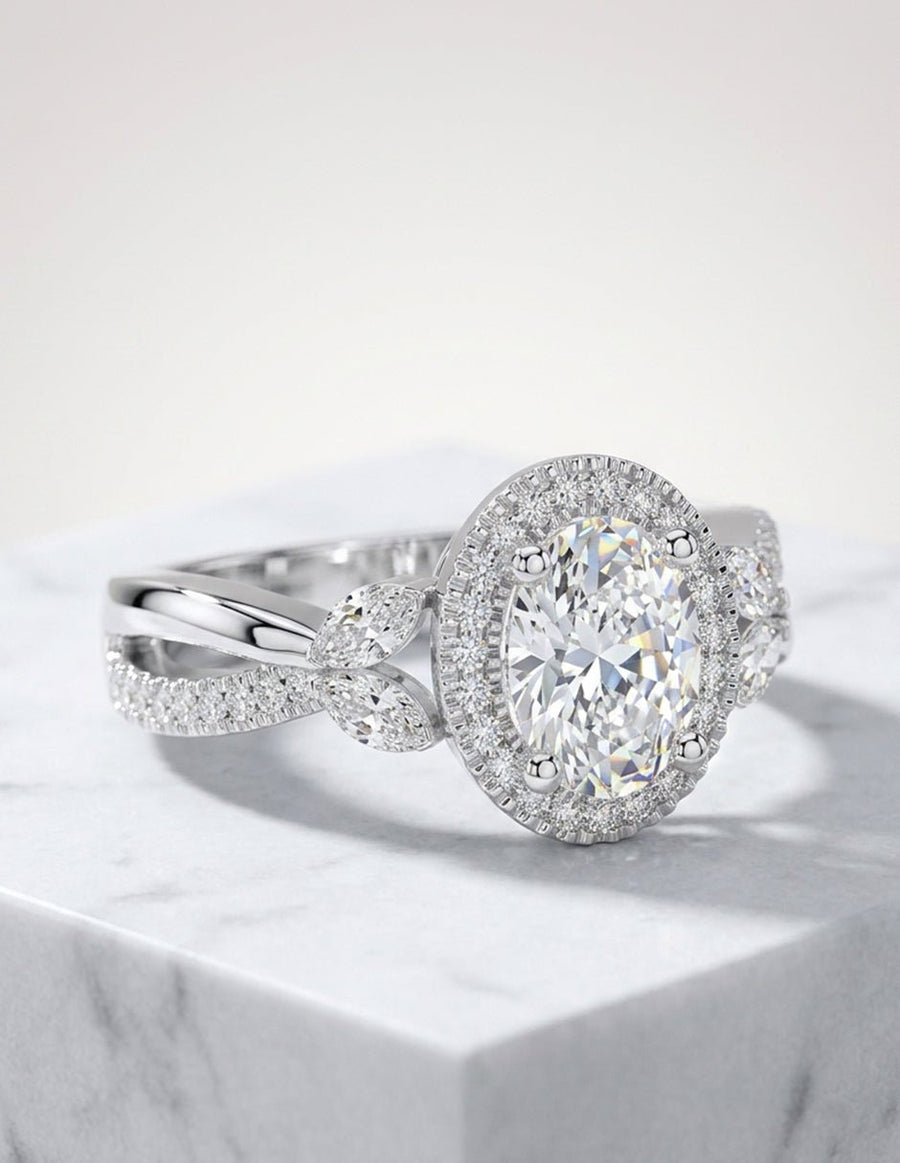 Anillo de compromiso - halo - AMORE417-OV-LG